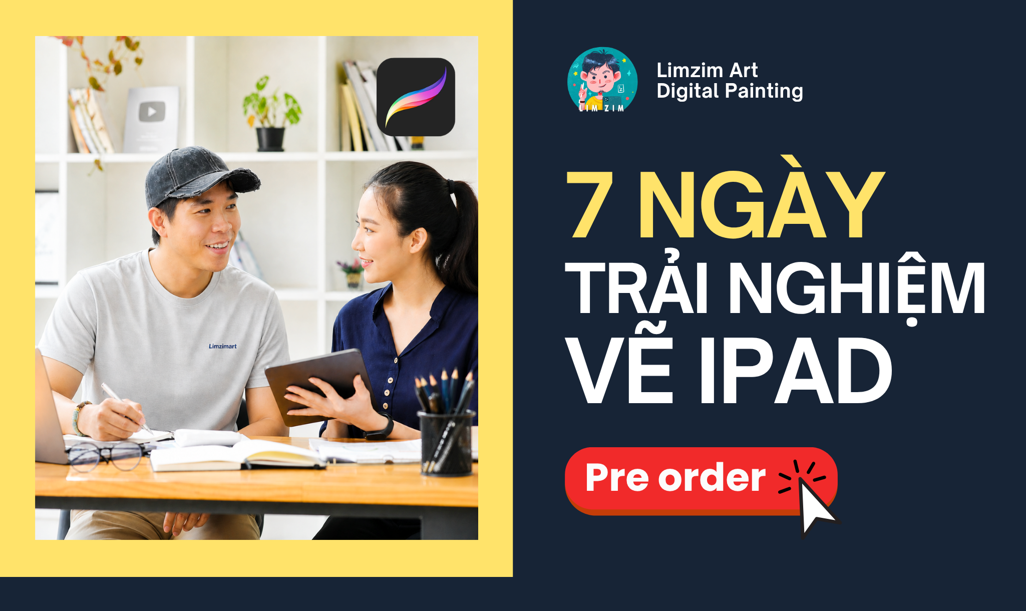 KHÓA HỌC VẼ IPAD TRẢI NGHIỆM CHO NGƯỜI MỚI